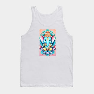 Baby Ganesh sitting on a lotus flower Tank Top
